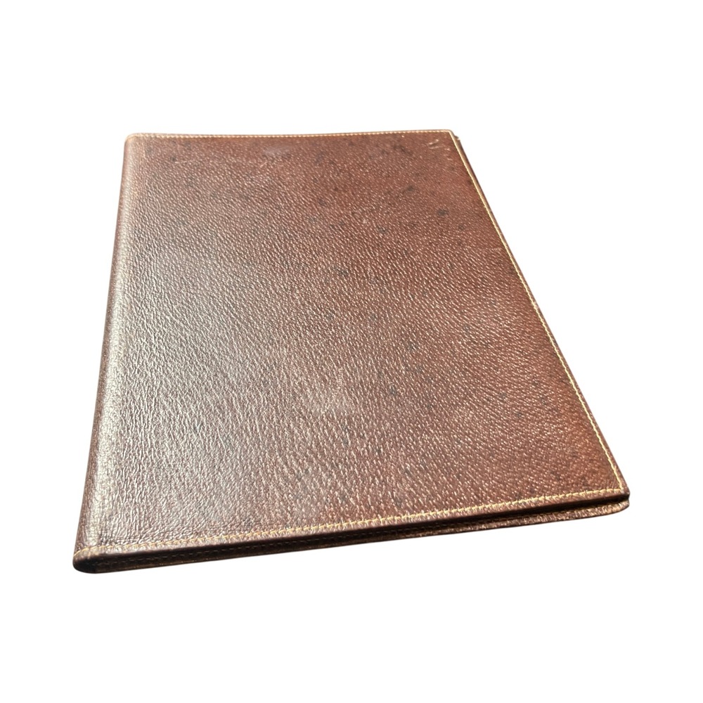Vintage Mark Cross Italy Brown Leather Portfolio Document Holder Folder Case